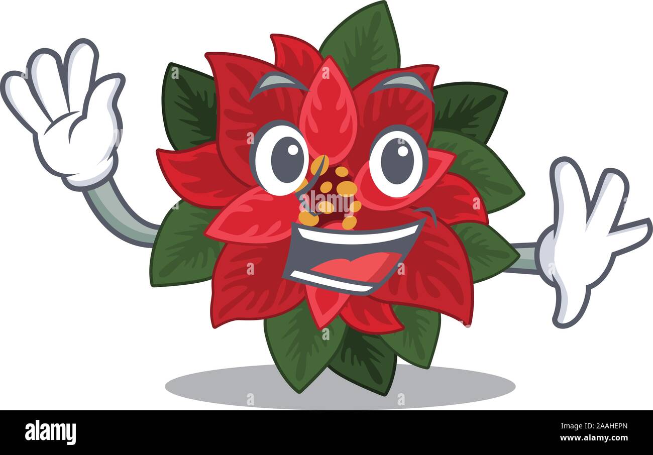 Big smile flower poinsettia Waving hands cartoon character Stock Vector Image & Art - Alamy Big smile flower poinsettia Waving hands cartoon character Stock Vector Image & Art - Alamy