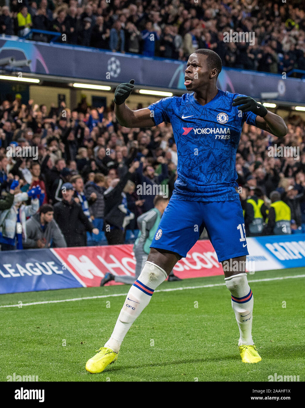 Kurt Zouma of Chelsea - Chelsea v Ajax, UEFA Champions League - Group H, Stamford Bridge, London, UK - 5th November 2019 Stock Photo - Alamy