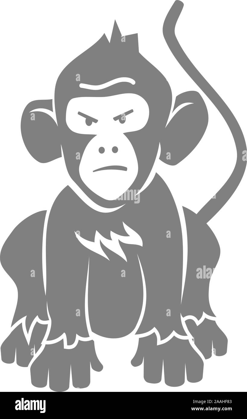 Angry african monkey Black and White Stock Photos &amp; Images - Alamy