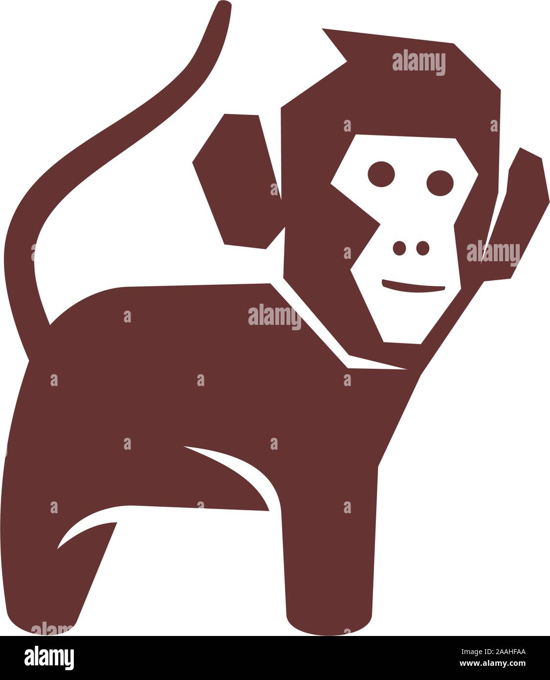 Monkey Logo Design Template Vector Illustration Isolated Stock Vector ...