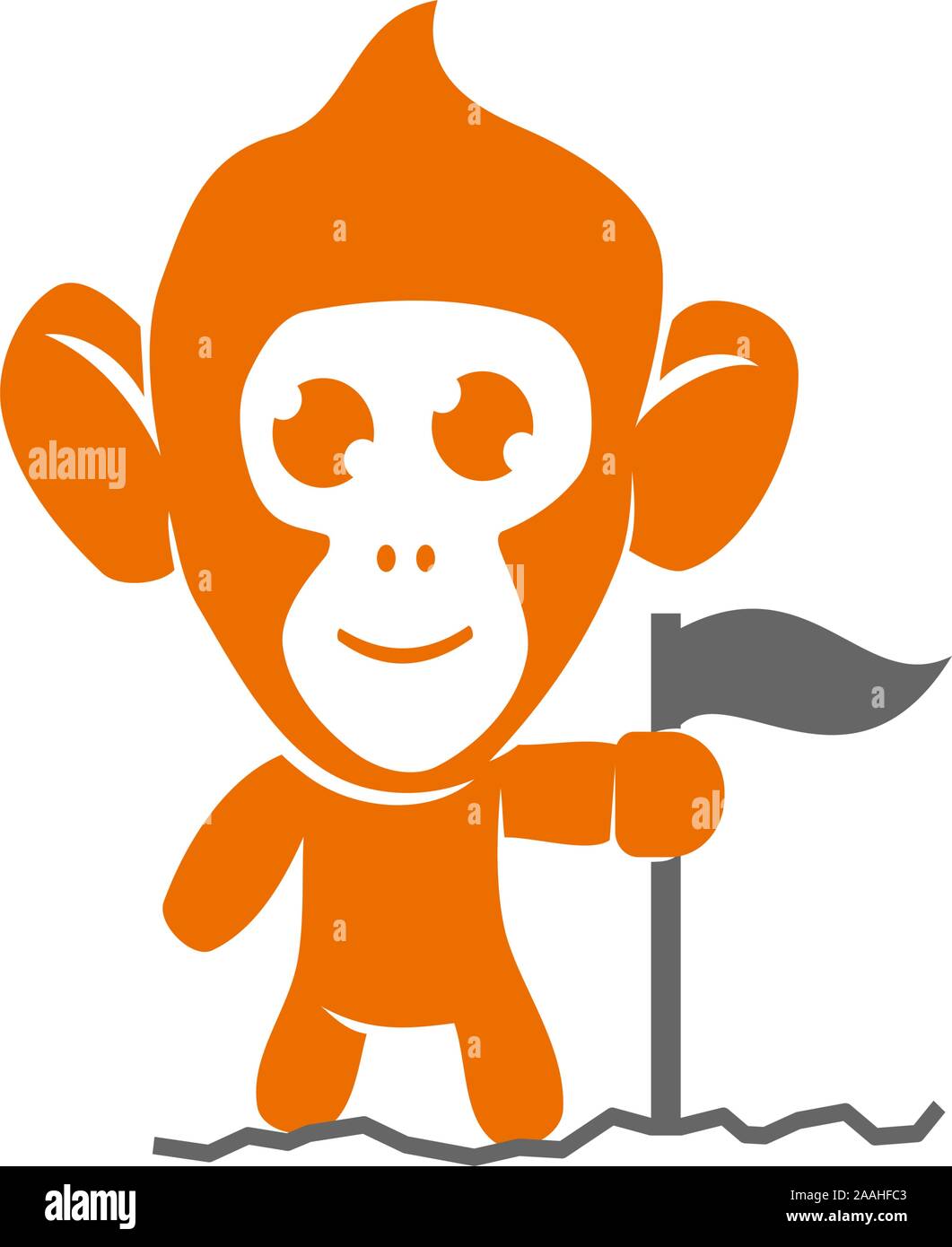 Monkey Logo Design Template Vector Illustration Isolated Stock Vector ...