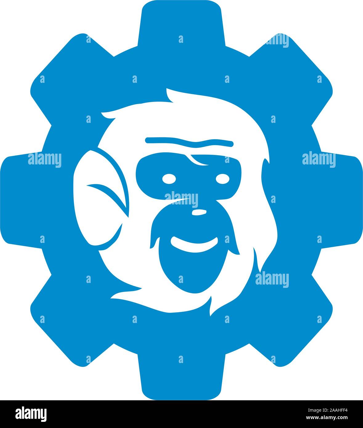 Monkey Logo Design Template Vector Illustration Isolated Stock Vector