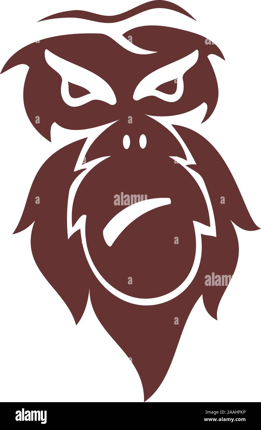 Monkey Logo Design Template Vector Illustration Isolated Stock Vector