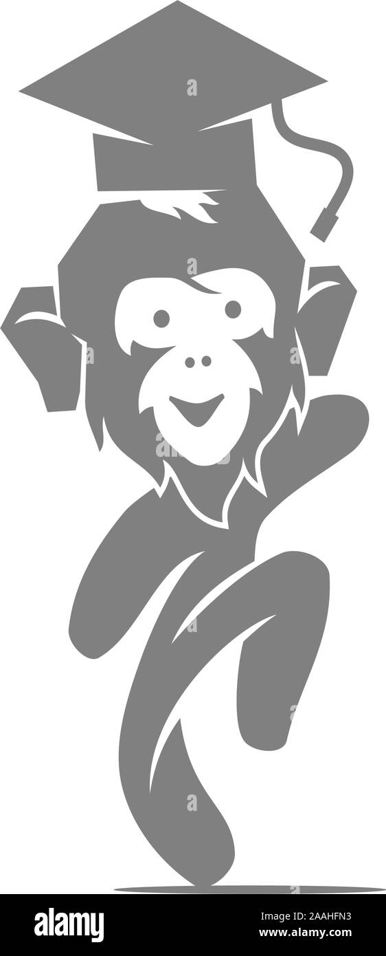 Monkey Logo Design Template Vector Illustration Isolated Stock Vector ...