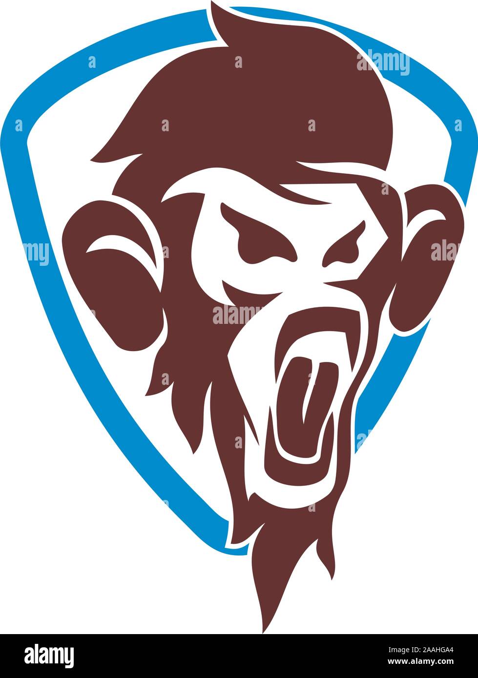 Monkey Logo Design Template Vector Illustration Isolated Stock Vector