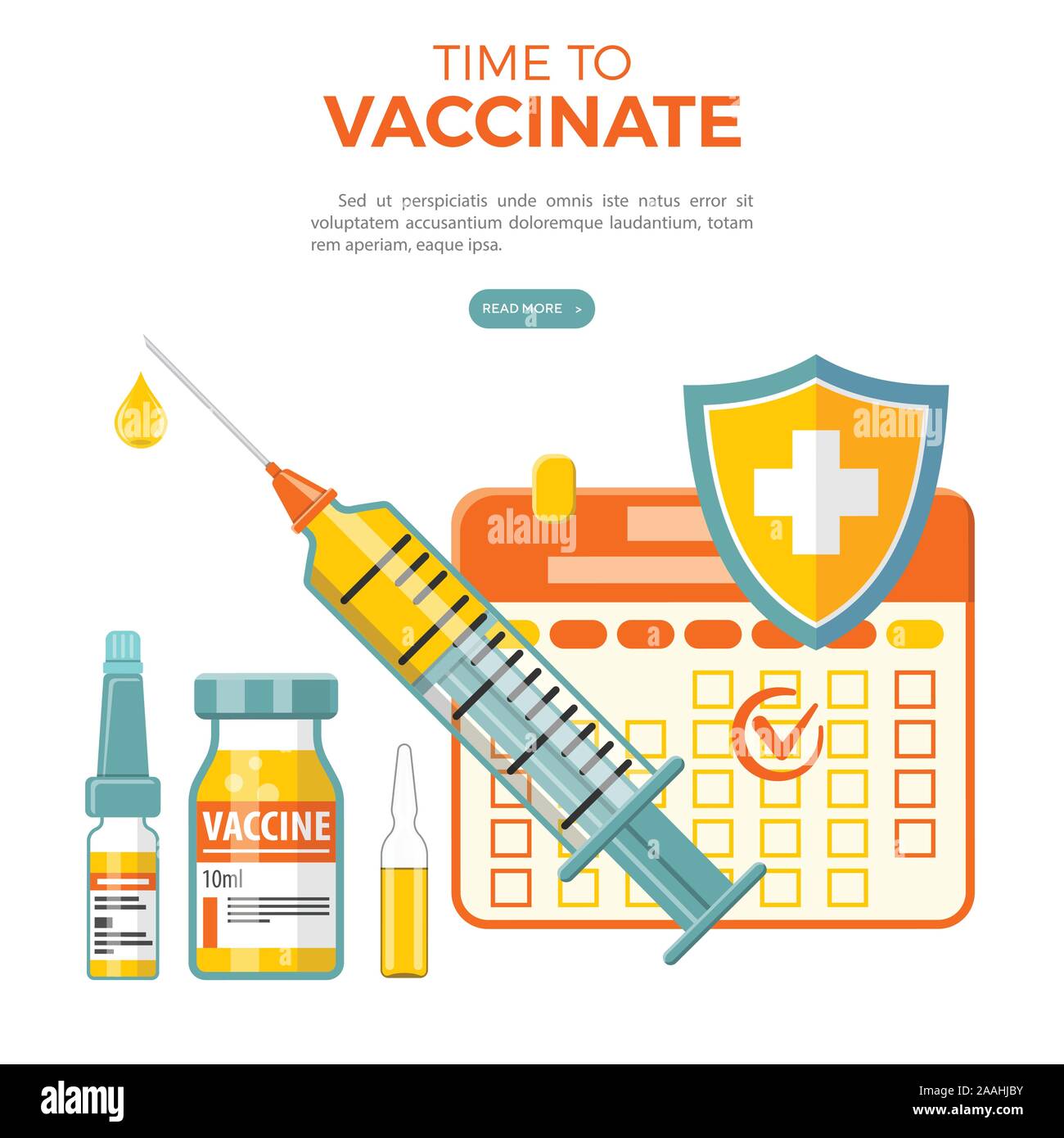 Vaccination Concept Banner Stock Vector