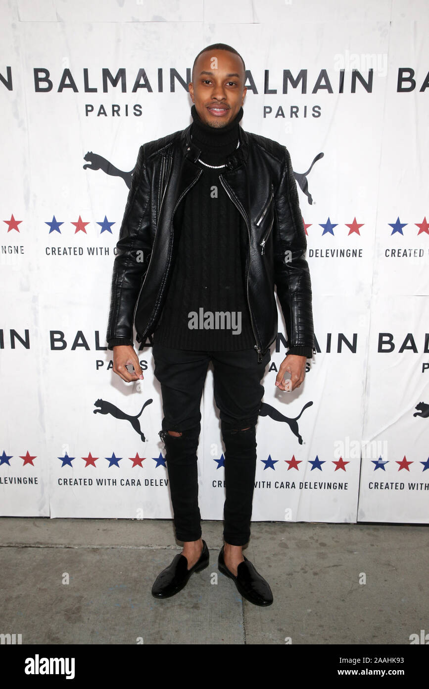 Los Angeles, Ca. 21st Nov, 2019. Rashaad Dunn, at the Puma x Balmain ...
