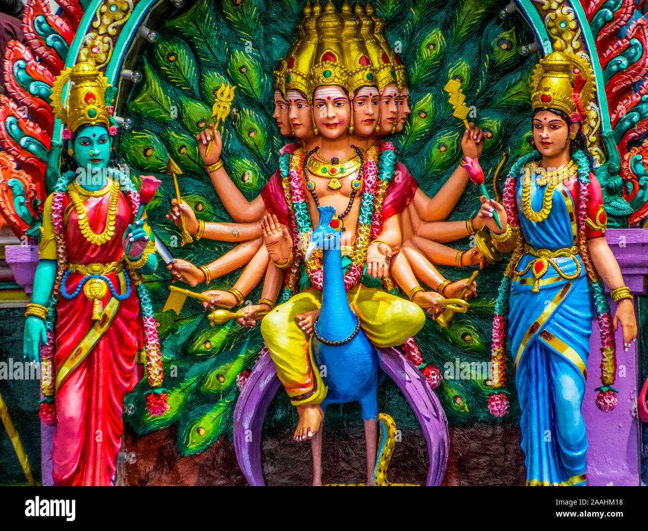 Hindu Gods. Batu Caves, Kuala Lumpur, Malaysia Stock Photo