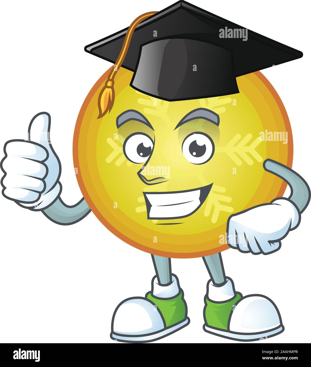 Graduation Ball Vector Happy yellow christmas ball in a black graduation hat Stock Vector ...