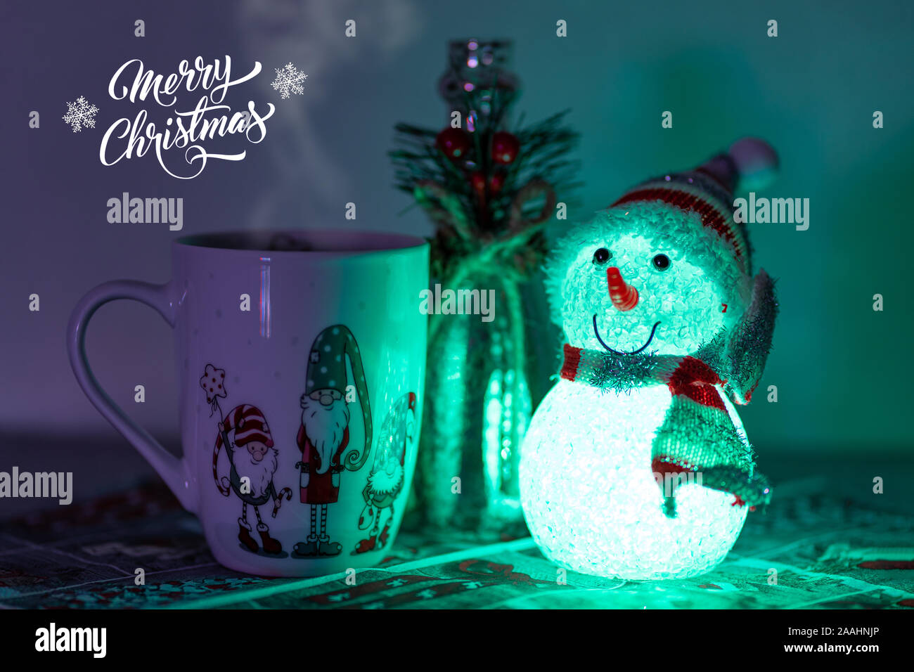 glowing snowman