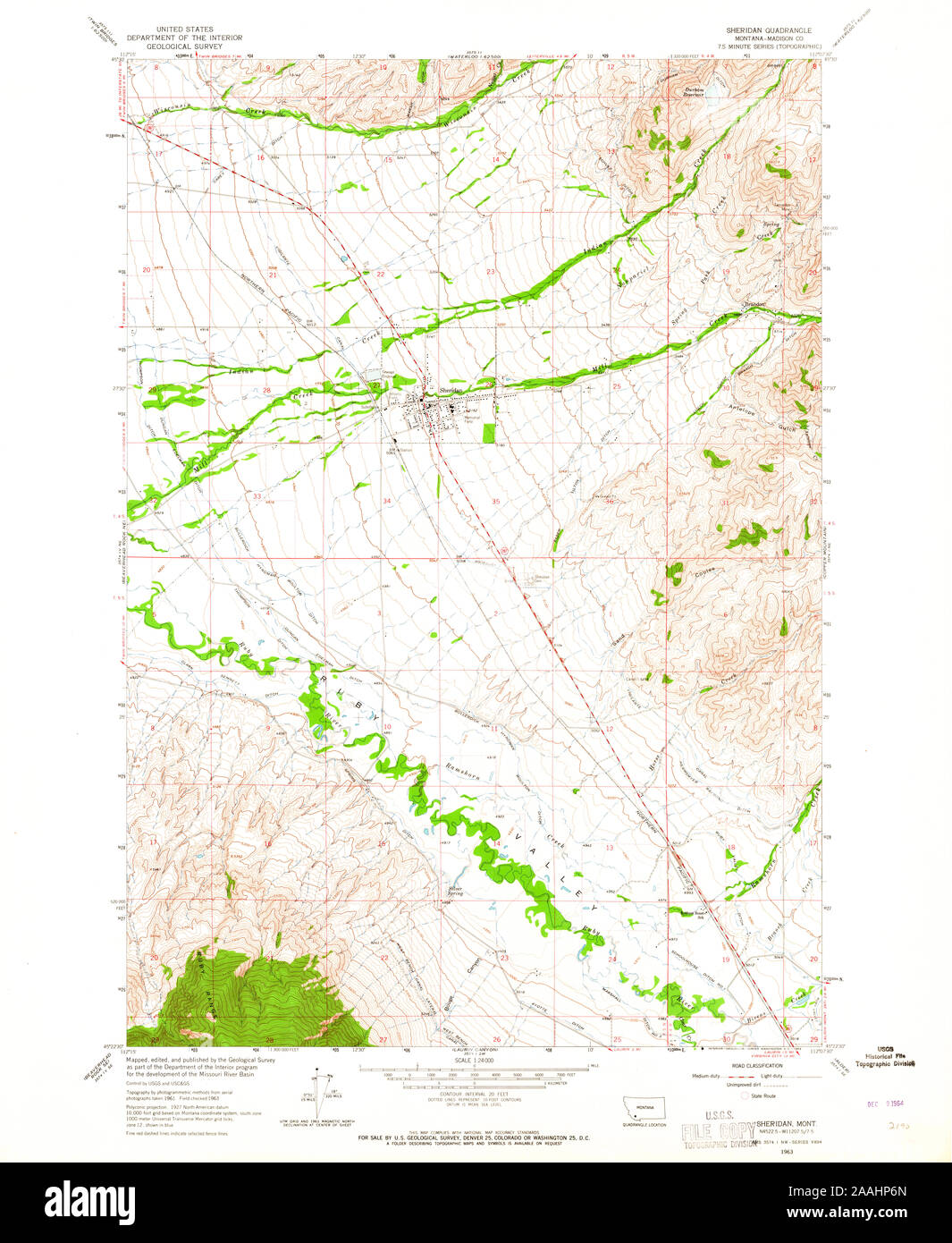 Sheridan montana map hires stock photography and images Alamy
