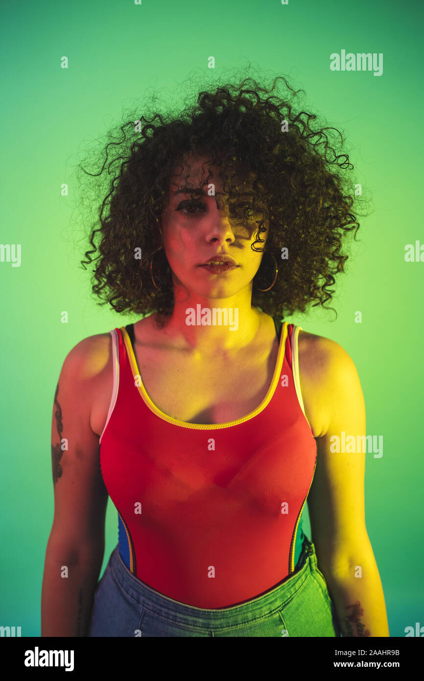 Woman wearing red tank top hi-res stock photography and images - Alamy