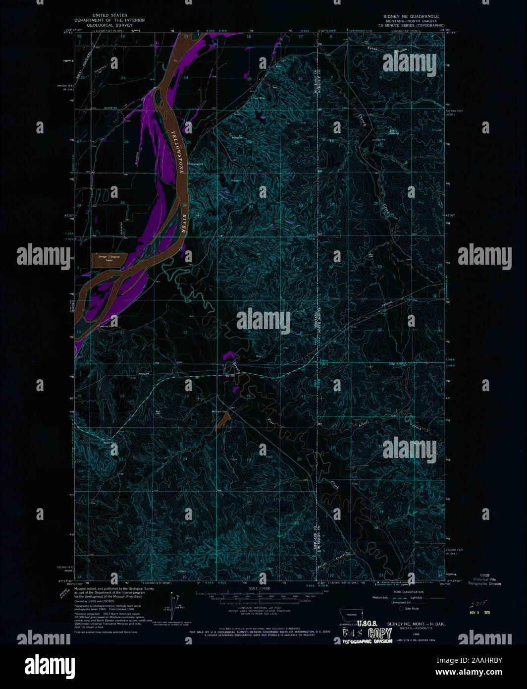 Map of sidney montana hires stock photography and images Alamy