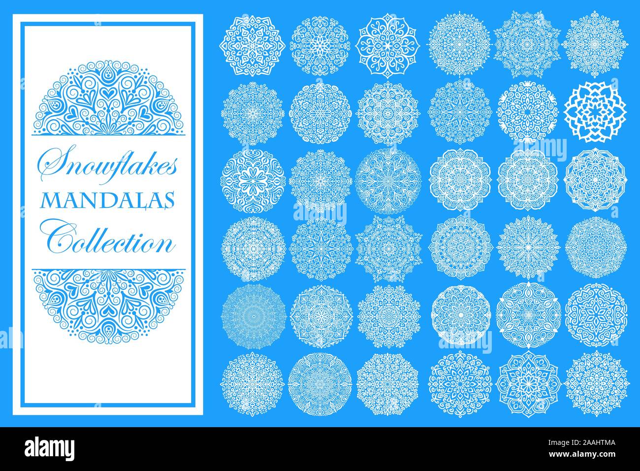 Snowflakes vector illustration. Isolated design elements Christmas ...