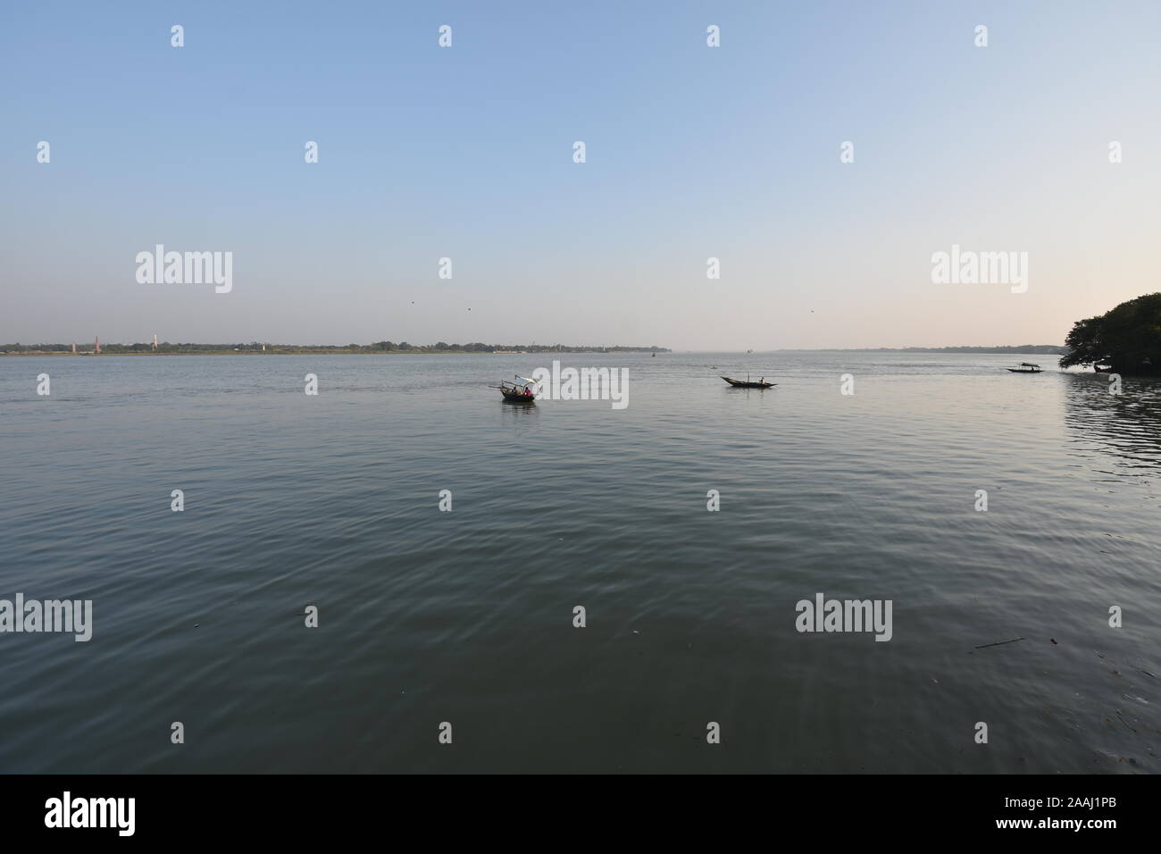 The Ganges at Kalibari area in Uluberia, West Bengal, India. Stock Photo