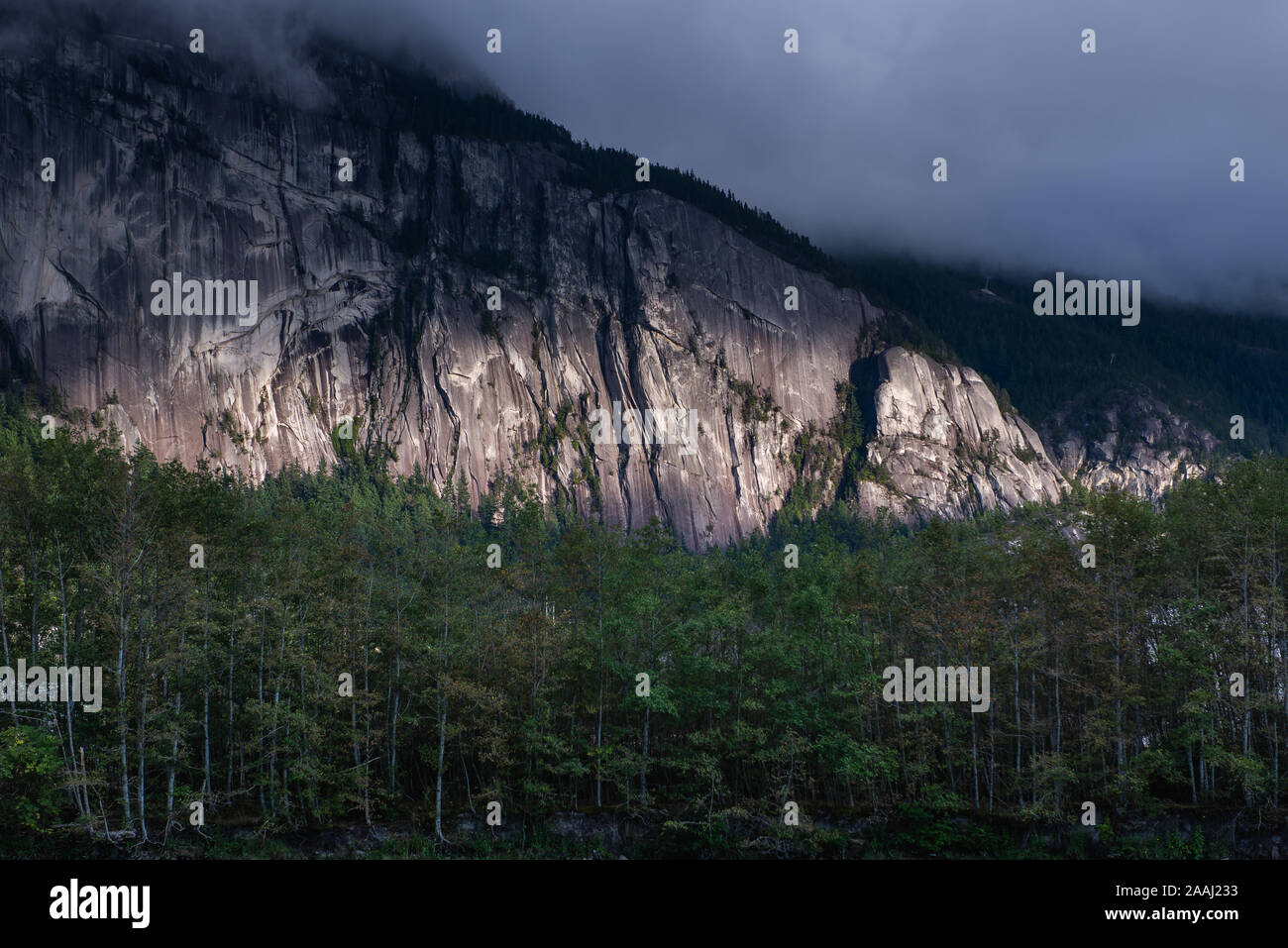 Scenic view of mountains, Squamish, British Columbia, Canada Stock Photo