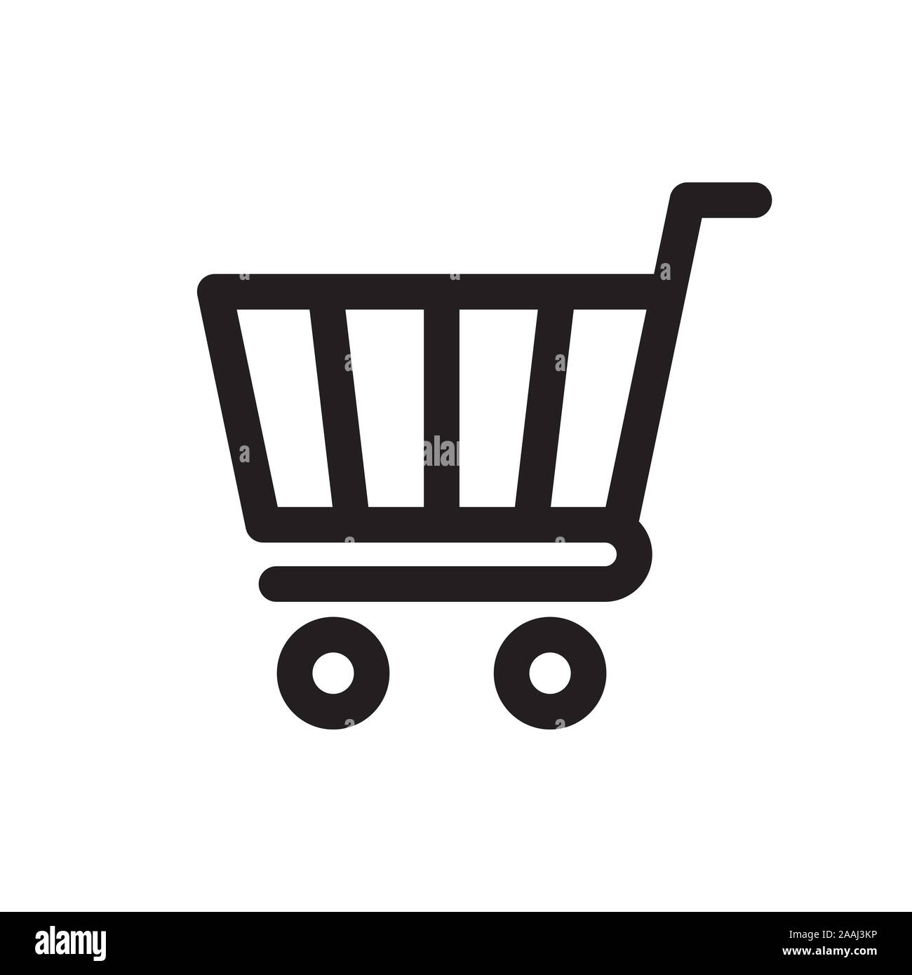Shopping Cart Icon isolated on white background Stock Photo - Alamy
