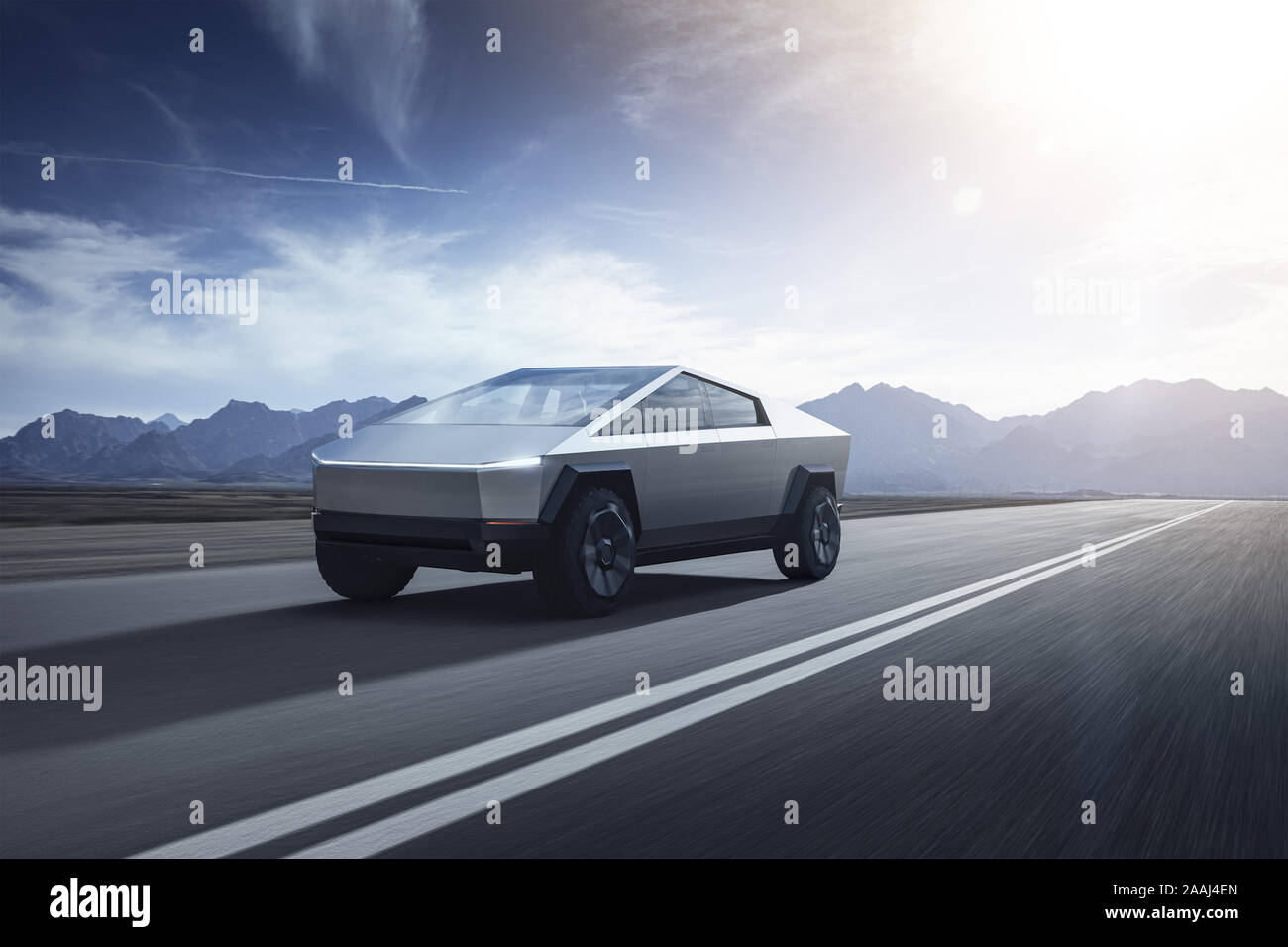 Tesla truck hi-res stock photography and images - Alamy