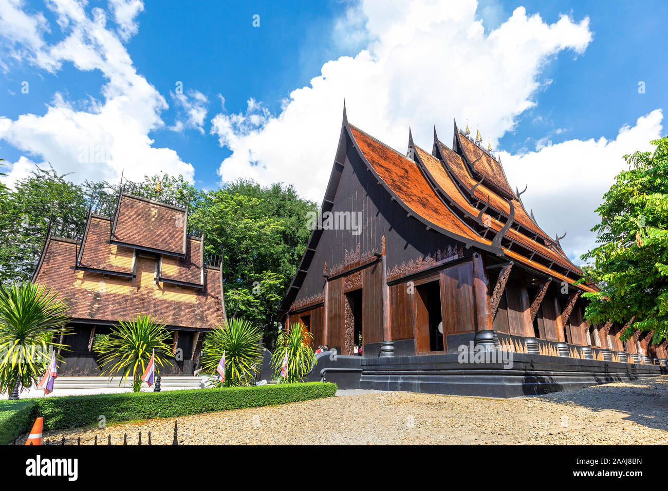 Baan Dam Museum (Black House), one of the famous place and landmark in Chiang Rai province. Baan Dam is the Chiang Rai artist home, Thawan Duchanee wh Stock Photo