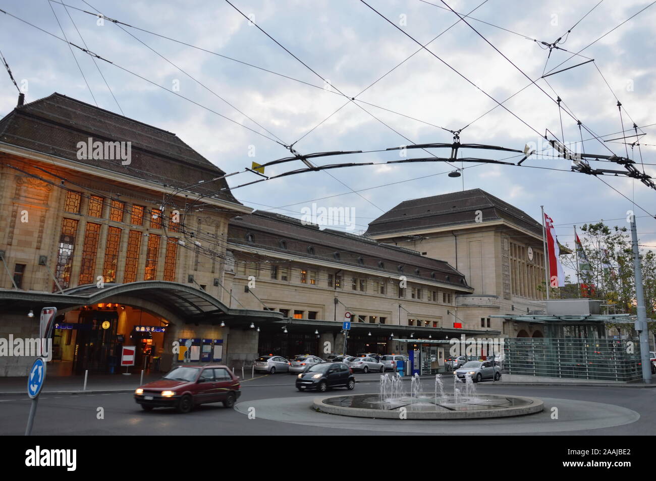 Lausanne railway station sign hires stock photography and images Alamy
