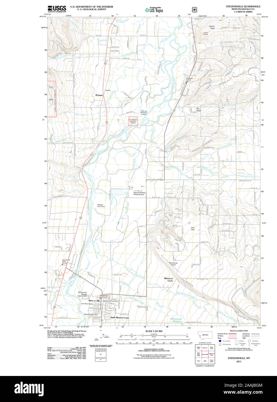 Map of stevensville montana hires stock photography and images Alamy