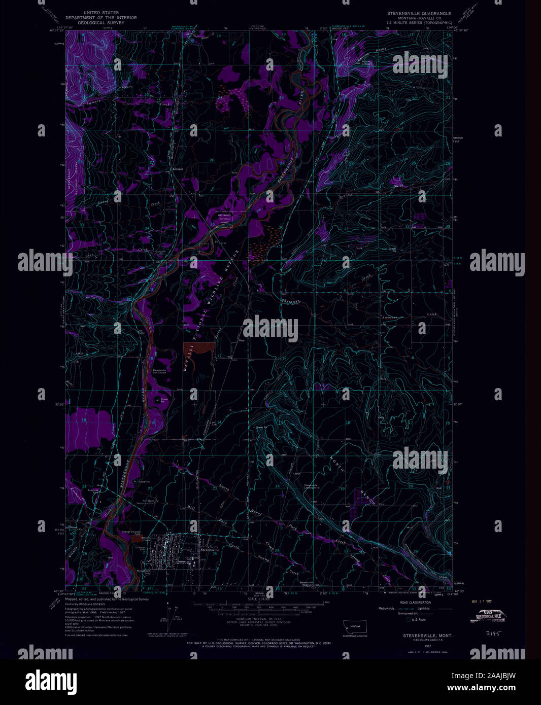 Map of stevensville montana hires stock photography and images Alamy