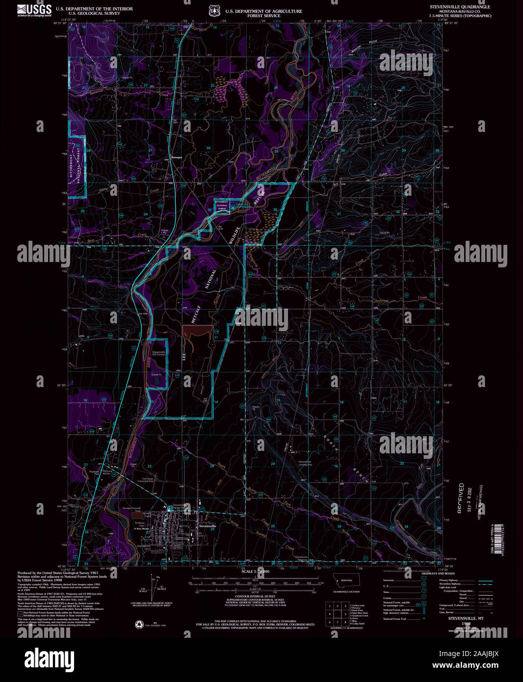 Map of stevensville montana hires stock photography and images Alamy