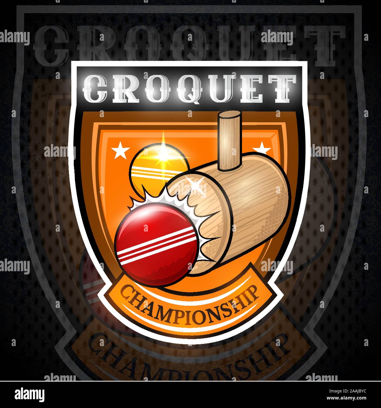 Red croquet ball Stock Vector Images Alamy