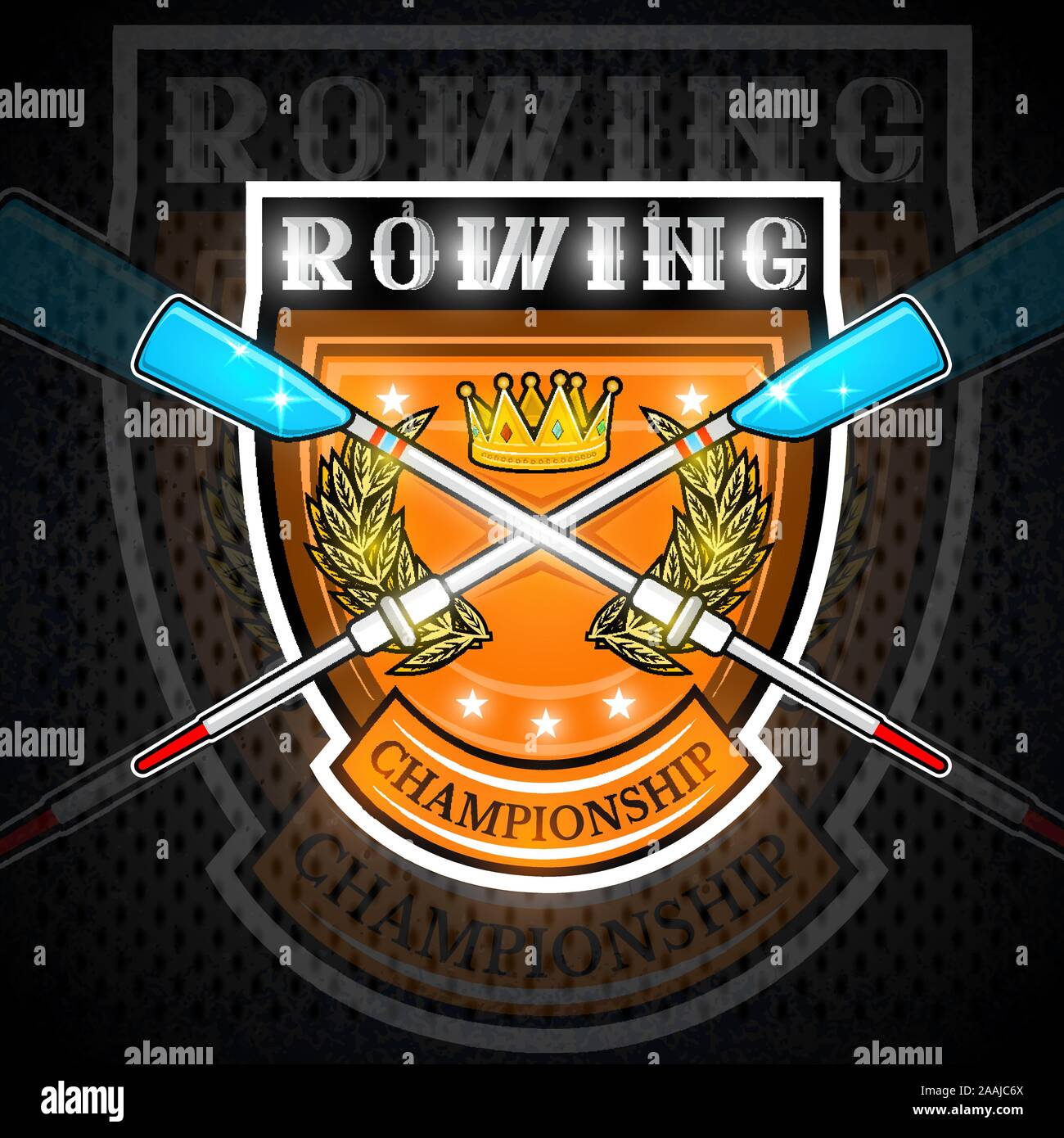 Rowing team illustration Stock Vector Images - Alamy