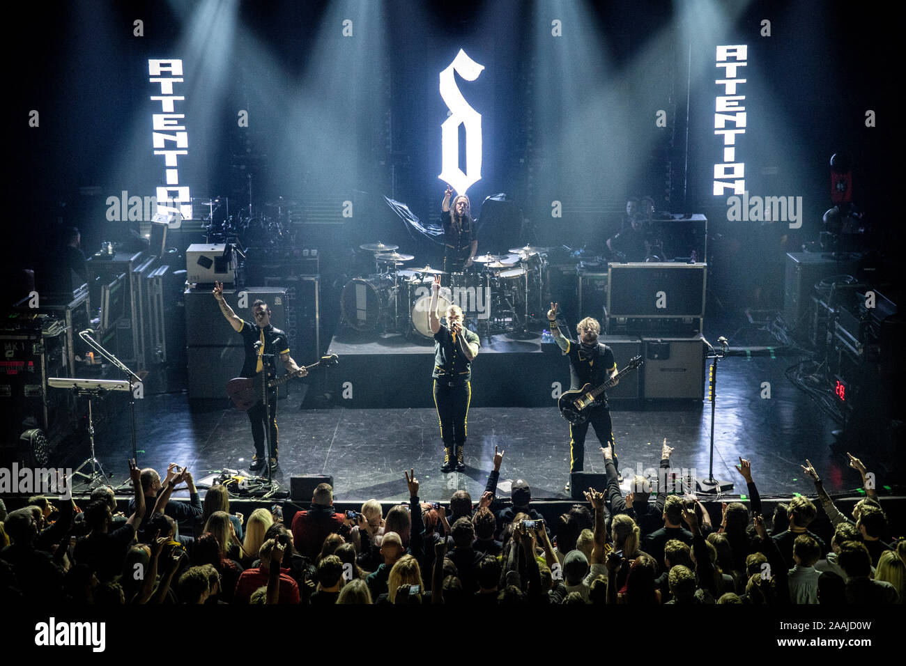 Oslo, Norway. 17th, November 2019. The American hard rock band Shinedown performs a live concert