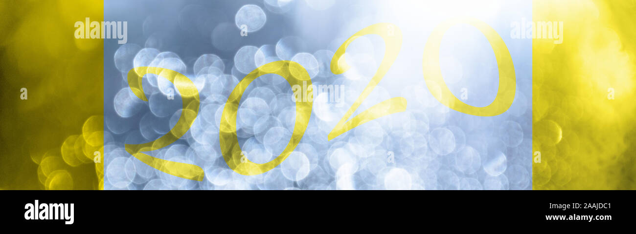 Welcome 2020 Banner With Soft Colors And Graphic Elements