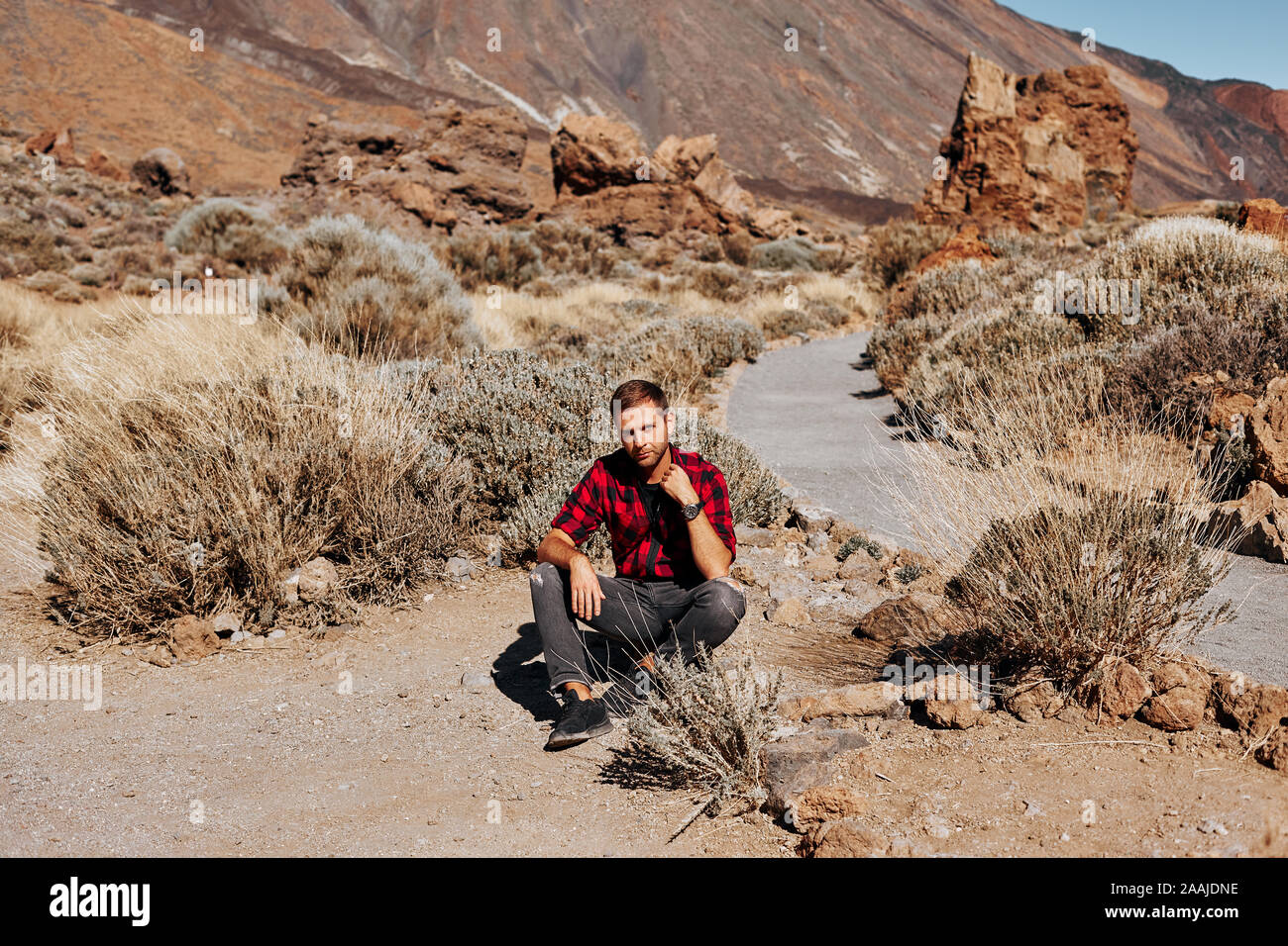 Male model posing outdoor hi-res stock photography and images - Alamy