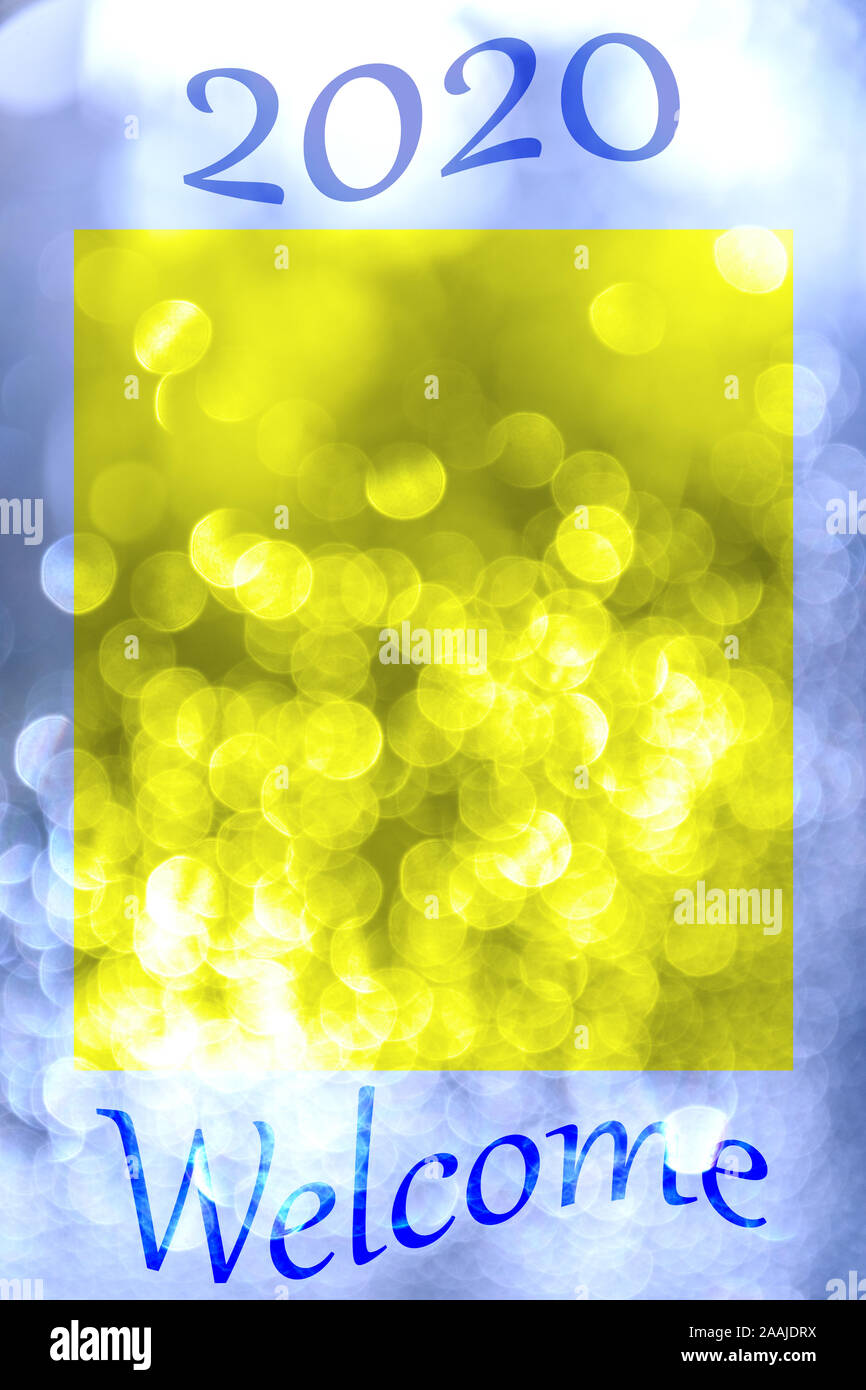 Welcome 2020 Banner With Soft Colors And Graphic Elements