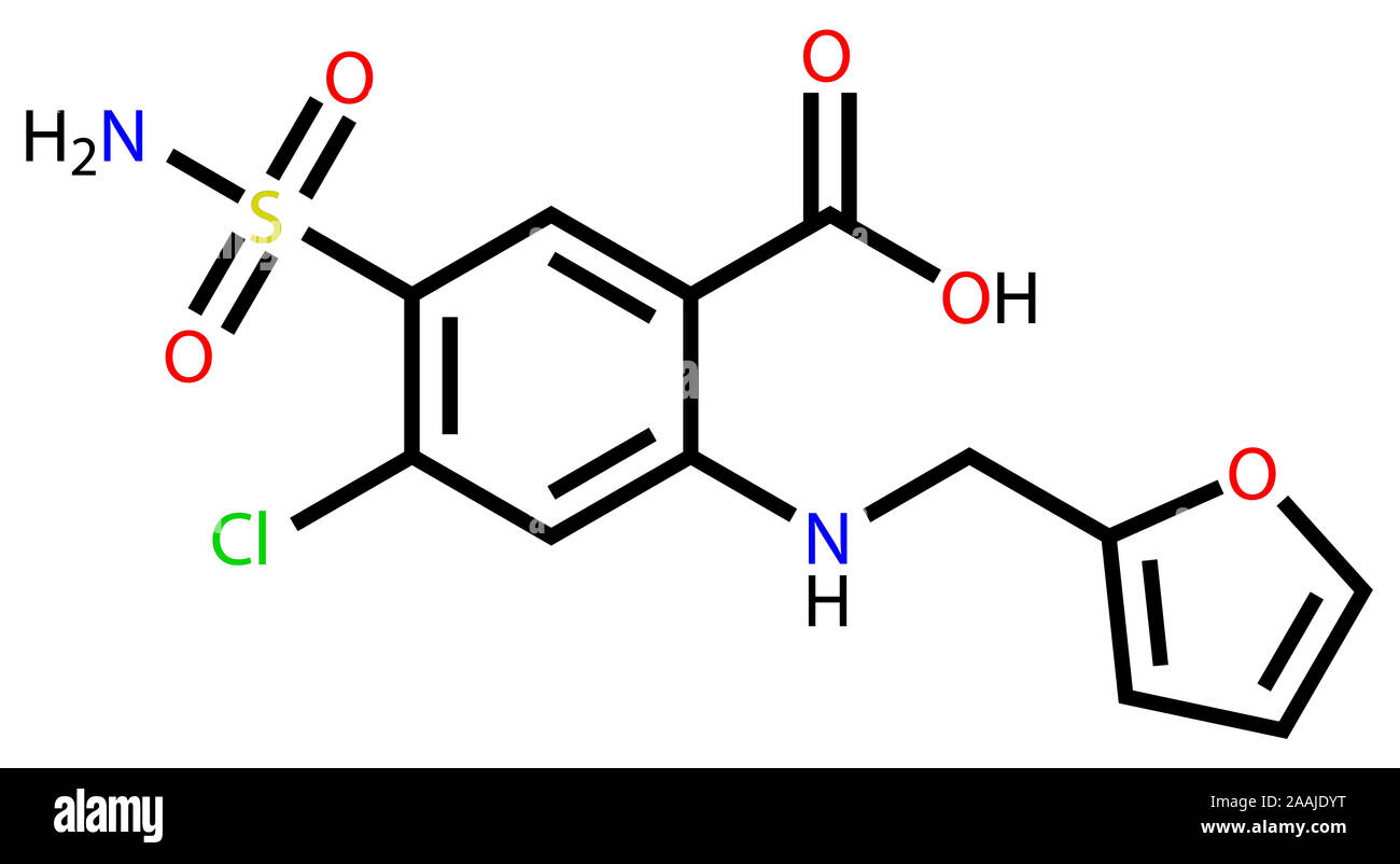 Furosemide structural formula Stock Photo - Alamy