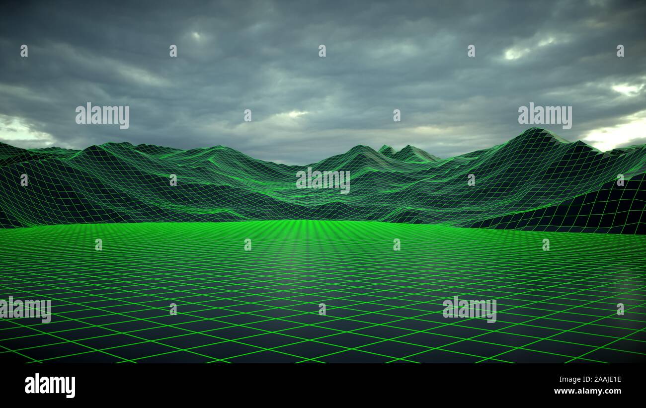 Study of the topology of the land. Stock Photo