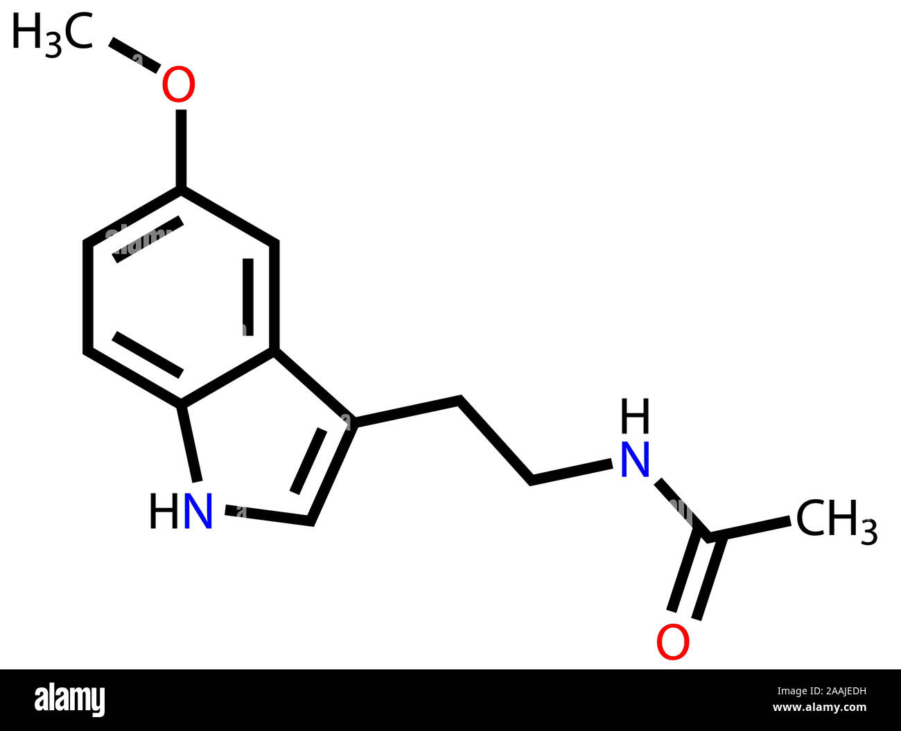 Melatonin structural formula Stock Photo Alamy