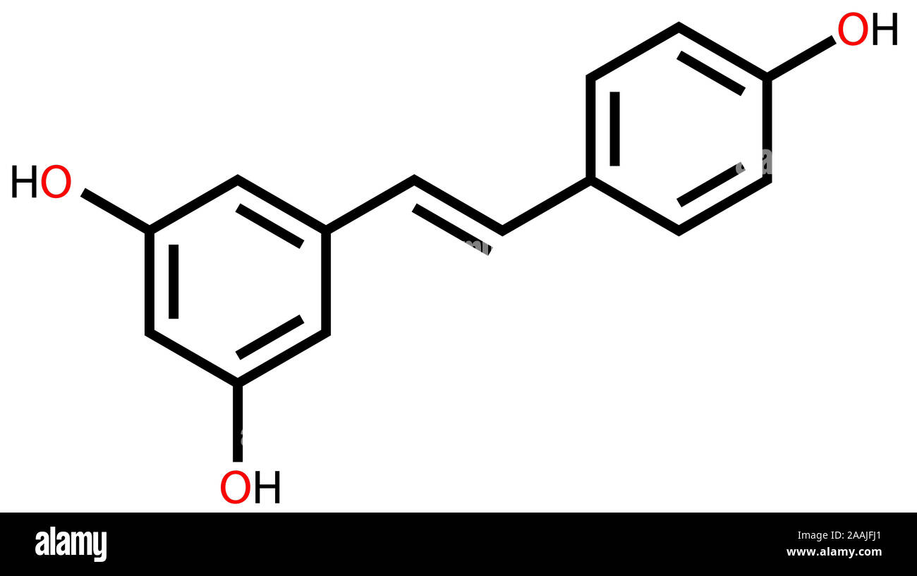Resveratrol structural formula Stock Photo Alamy