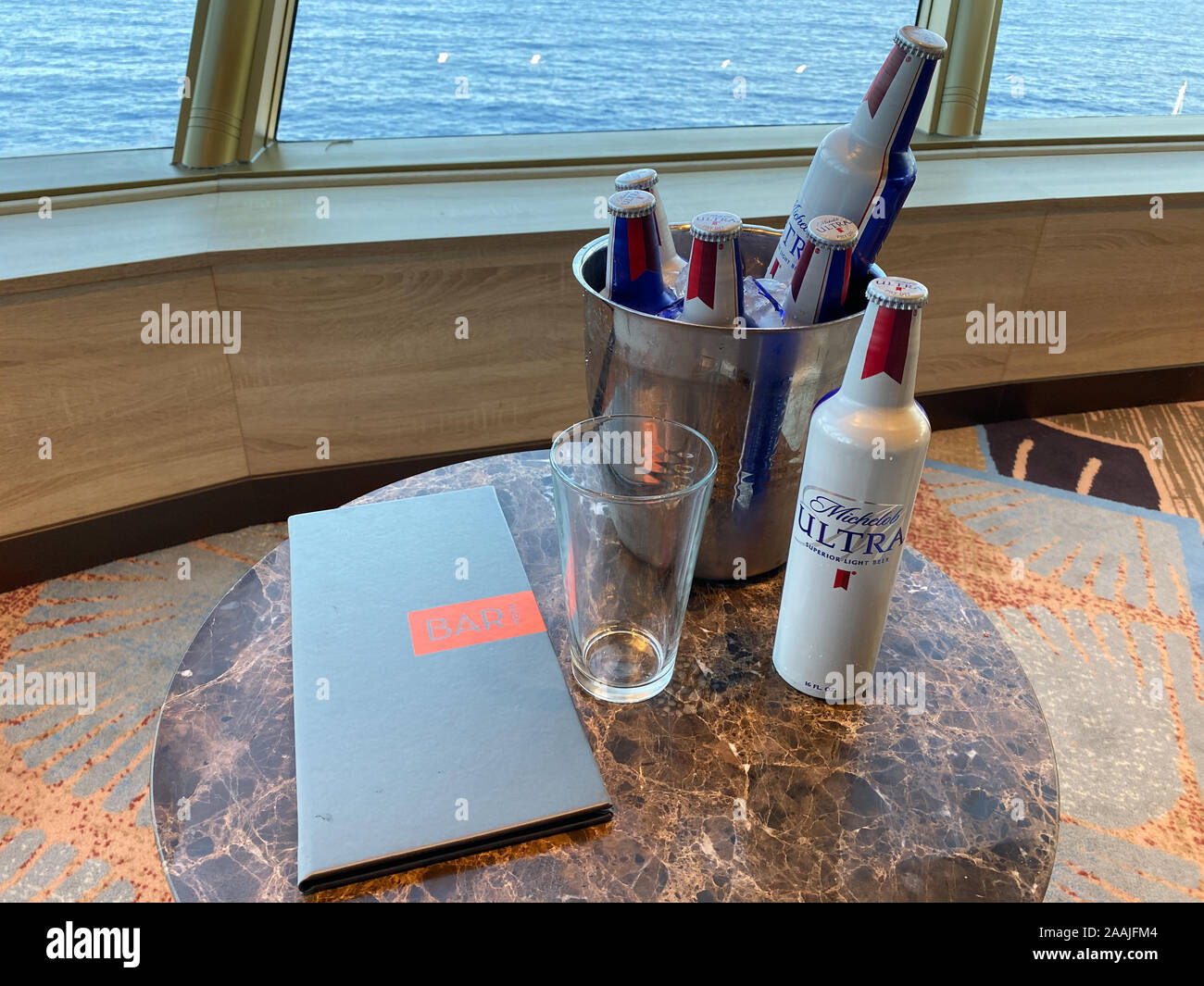 Ft. Lauderdale, FL/USA10/30/19 Sixteen ounce aluminum bottles of