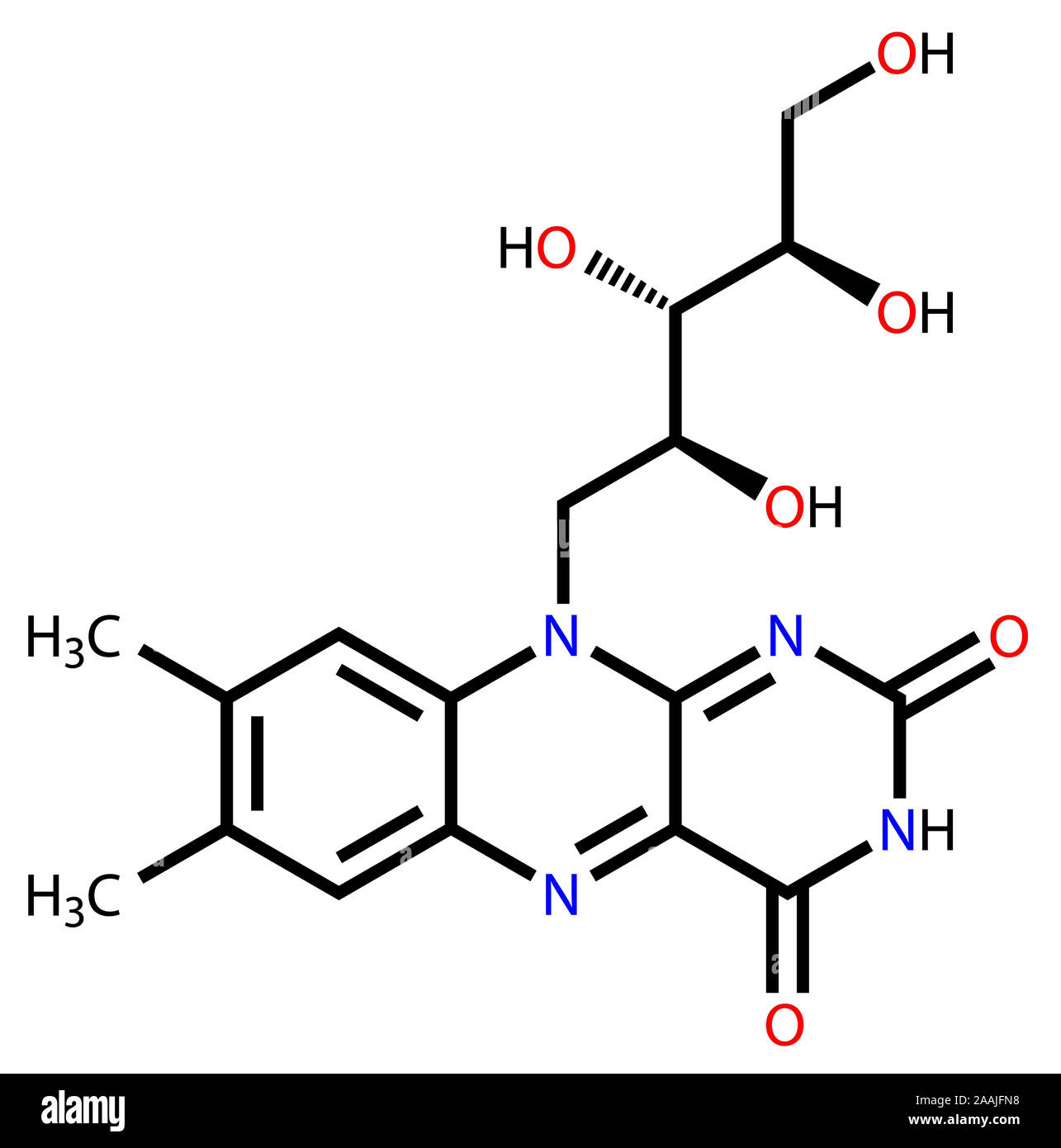 Riboflavin structural formula Stock Photo - Alamy
