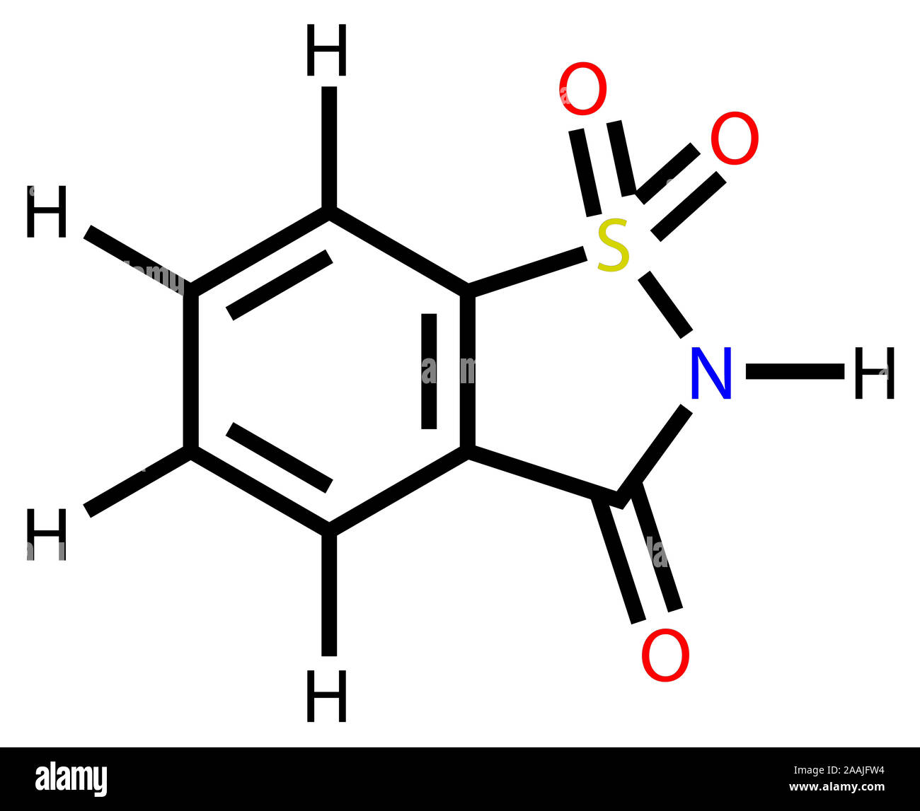Saccharin artificial sweetener molecule hires stock photography and