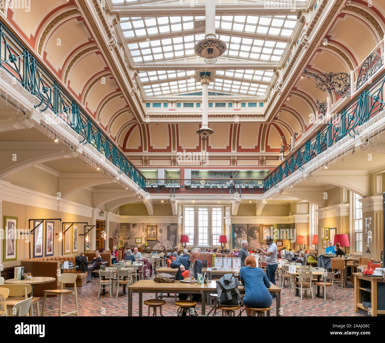 The Edwardian Tearooms at the Birmingham Museum and Art Gallery, Birmingham, West Midlands, England, UK Stock Photo