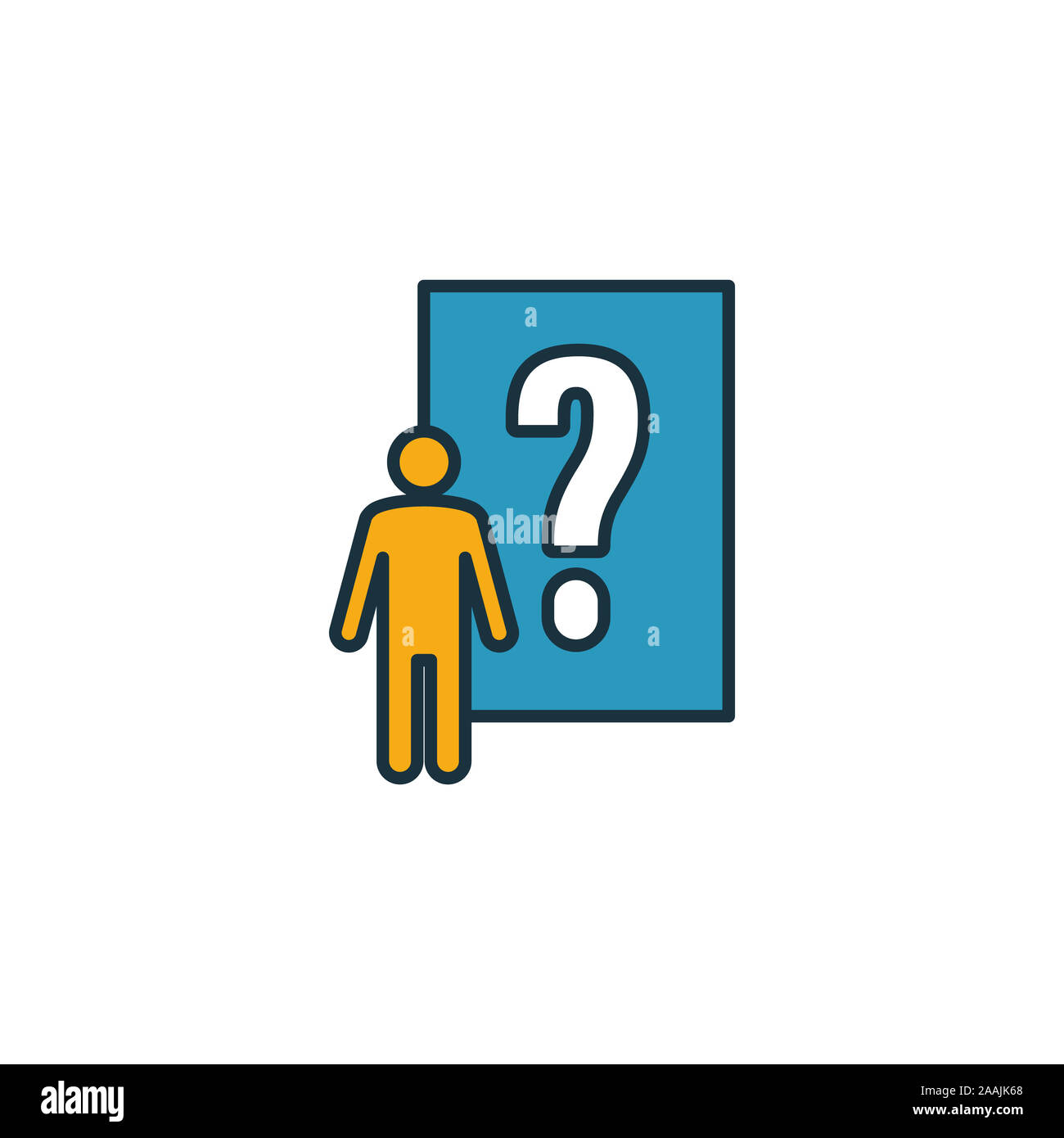 Client Brief icon. Outline filled creative elemet from advertising ...