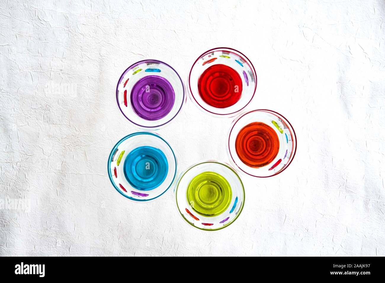 neon drinking glasses