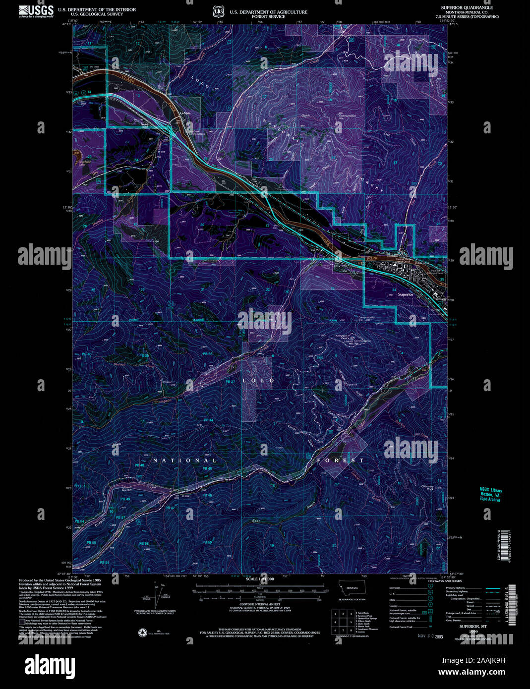 Map of superior montana hires stock photography and images Alamy