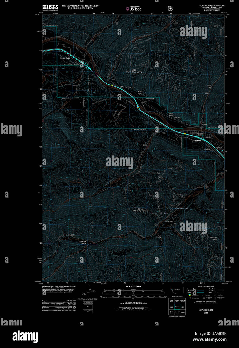 Superior montana map hires stock photography and images Alamy