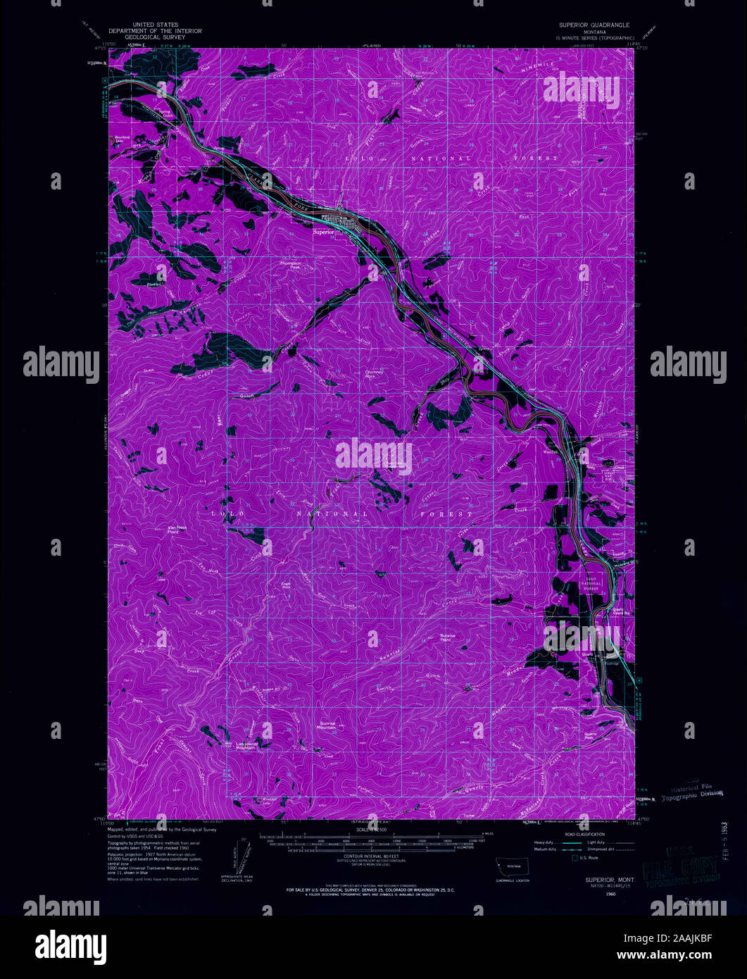 Superior montana map hires stock photography and images Alamy