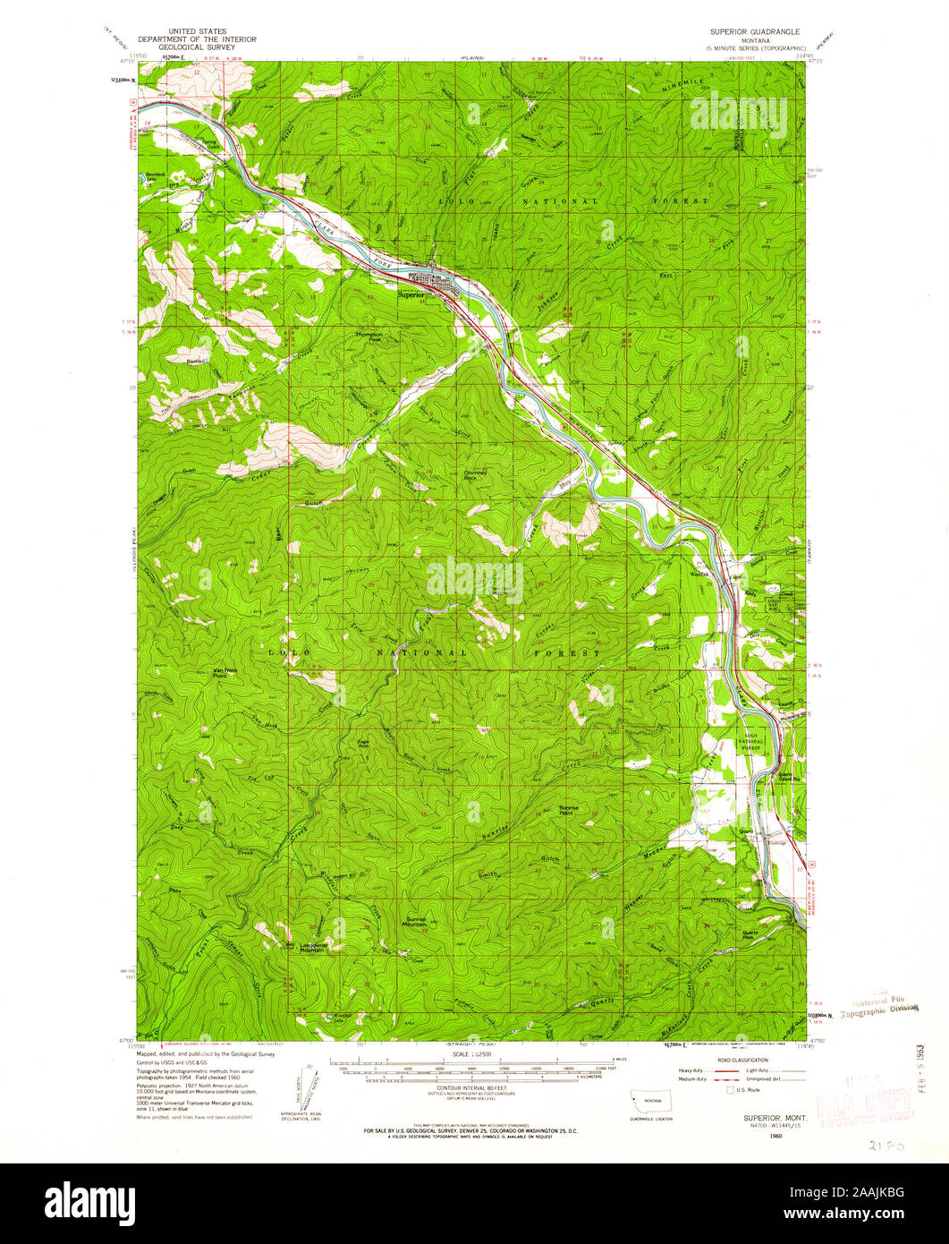 Map of superior montana hires stock photography and images Alamy
