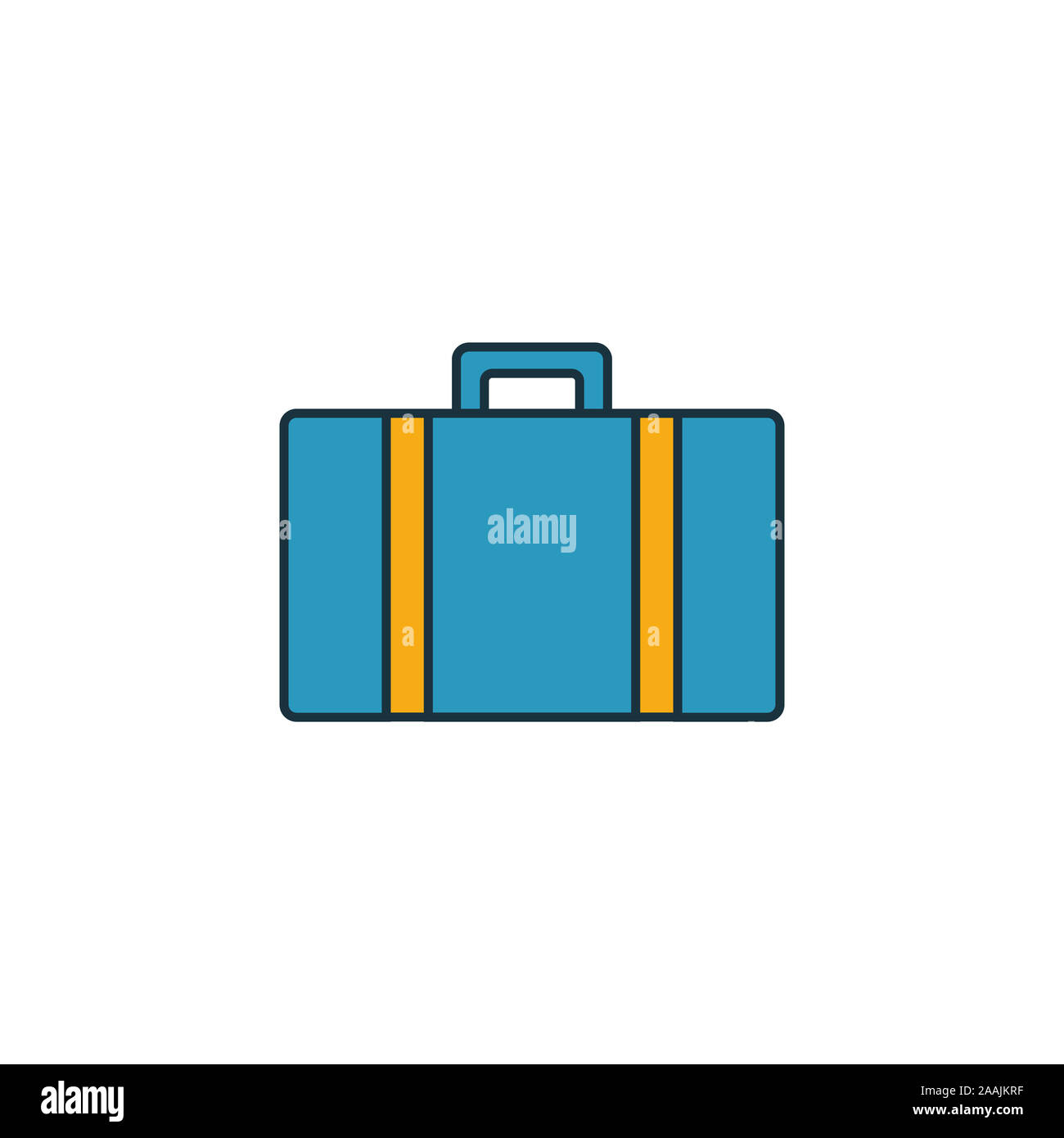 Baggage icon. Outline filled creative elemet from airport icons