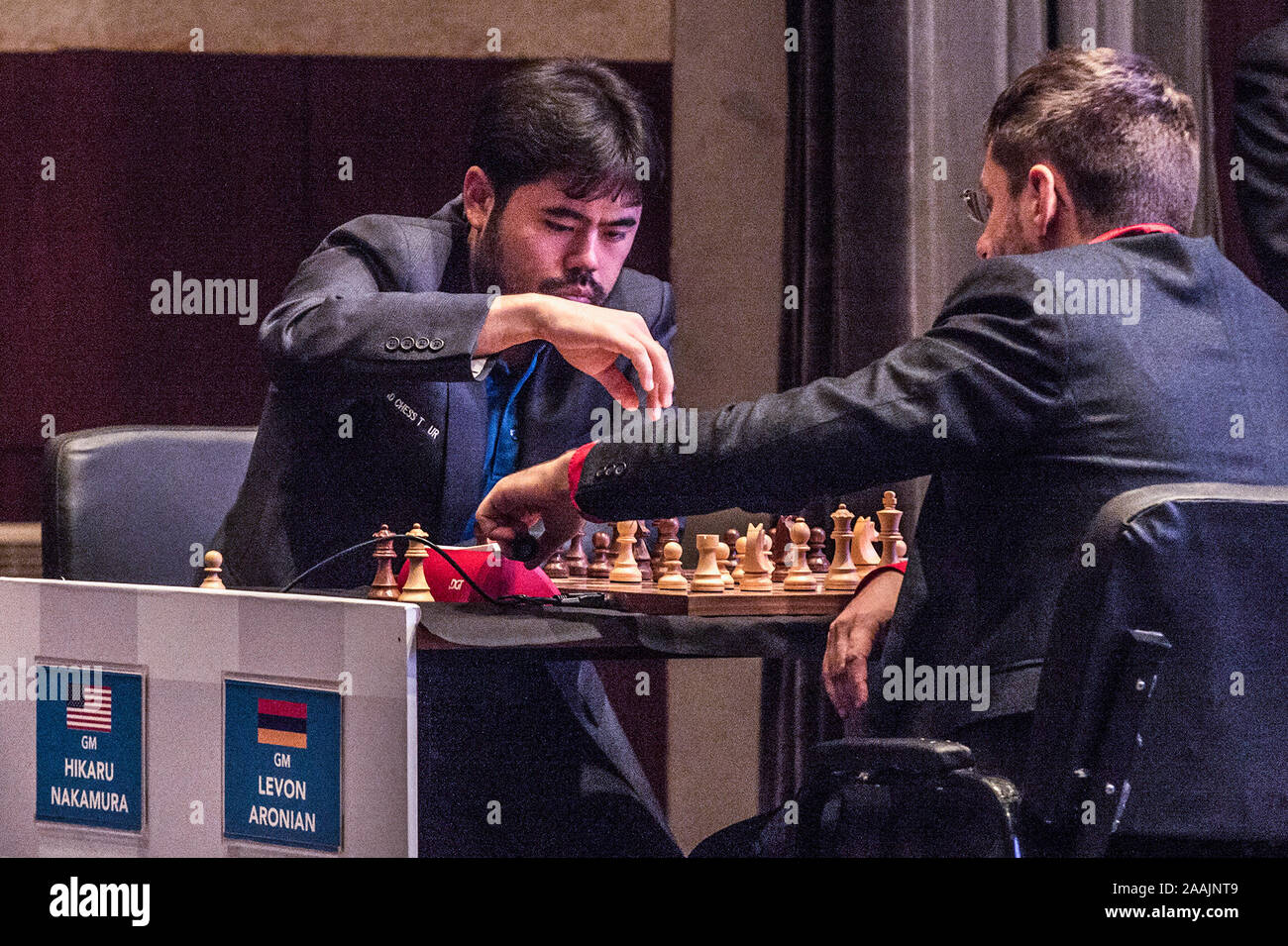 Kolkata, India. 21st Nov, 2019. GM Vidith Gujrathi, Ian Nepomniachtchi,  Viswanathan Anand, Ding Liren, Wesley So, Levon Aronian, Magnus Carlsen,  Hikaru Nakamura, Pentala Harilkrishna and Anish Giri the participating at  Tata steel