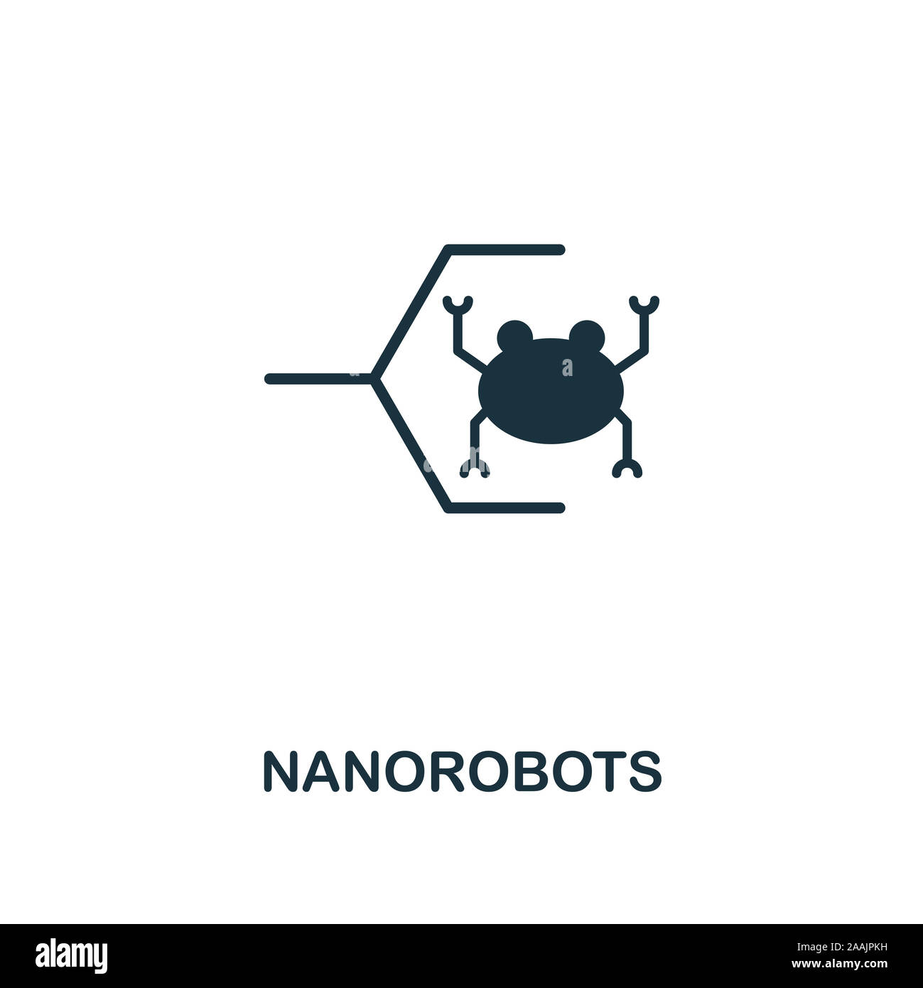 Nanorobots icon. Premium style design from future technology icons collection. Pixel perfect Nanorobots icon for web design, apps, software, print Stock Photo